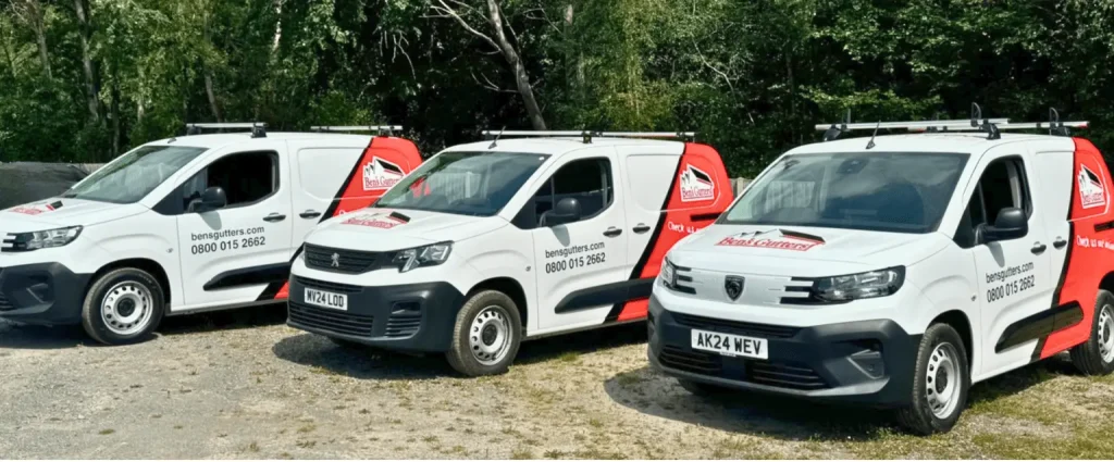 Our fleet of gutter cleaning vehicles in Tower Hamlets